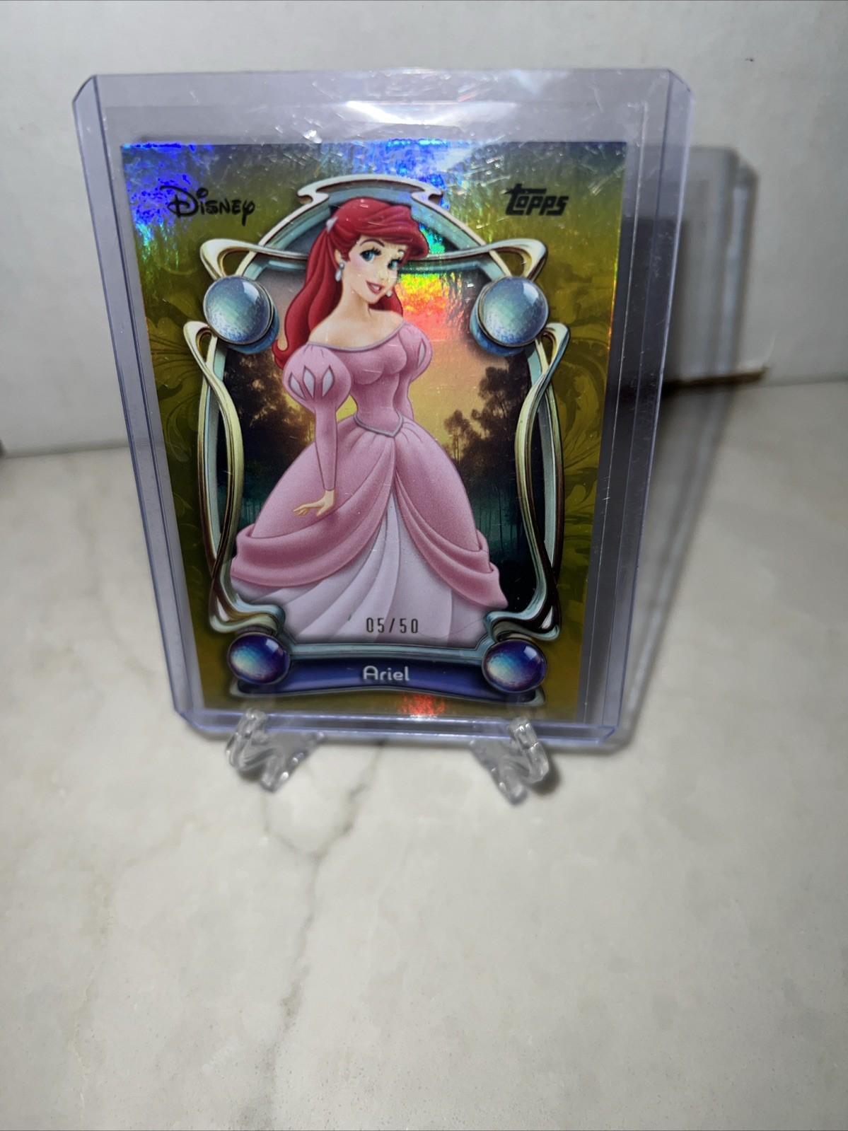 2025 Topps Disney Wonder Princess Ariel Gold 05/50