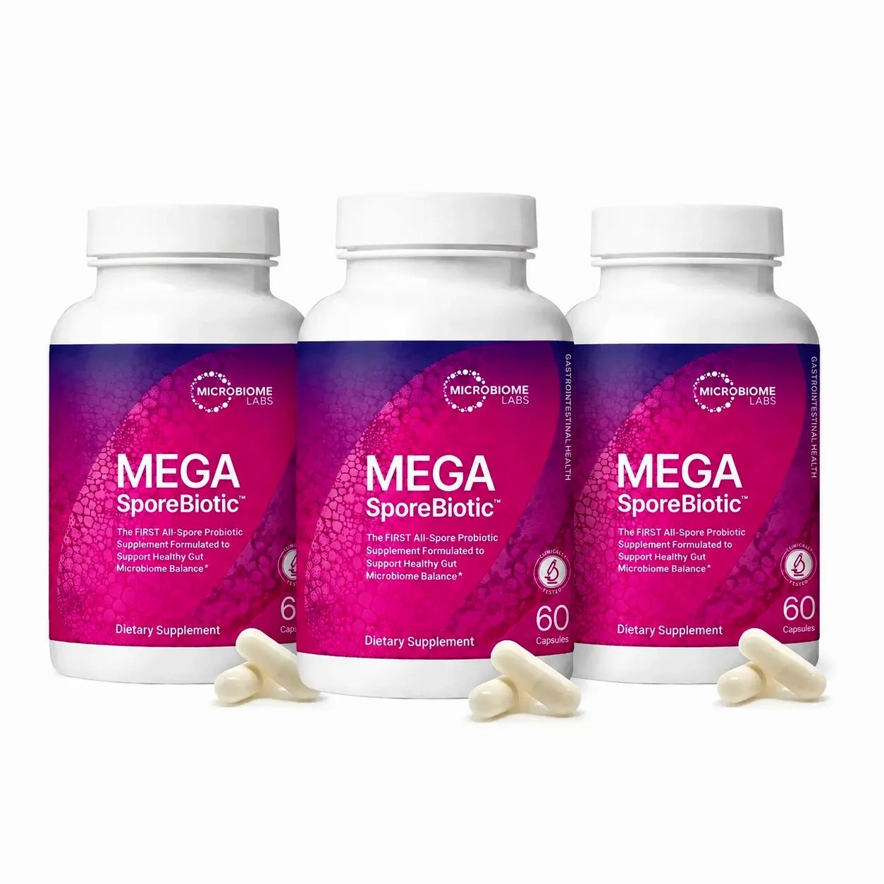 NEW!Mega Sporebiotic 60 Capsules Microbiome Labs, probiotic supplement - 3 PACK NEW!Mega Sporebiotic 60 Capsules Microbiome Labs, probiotic supplement - 3 PACK