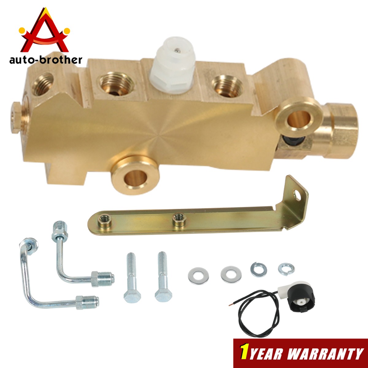 PV2 Brass Disc/Drum Disc Front Drum Rear Brake Proportioning Valve & Mount
