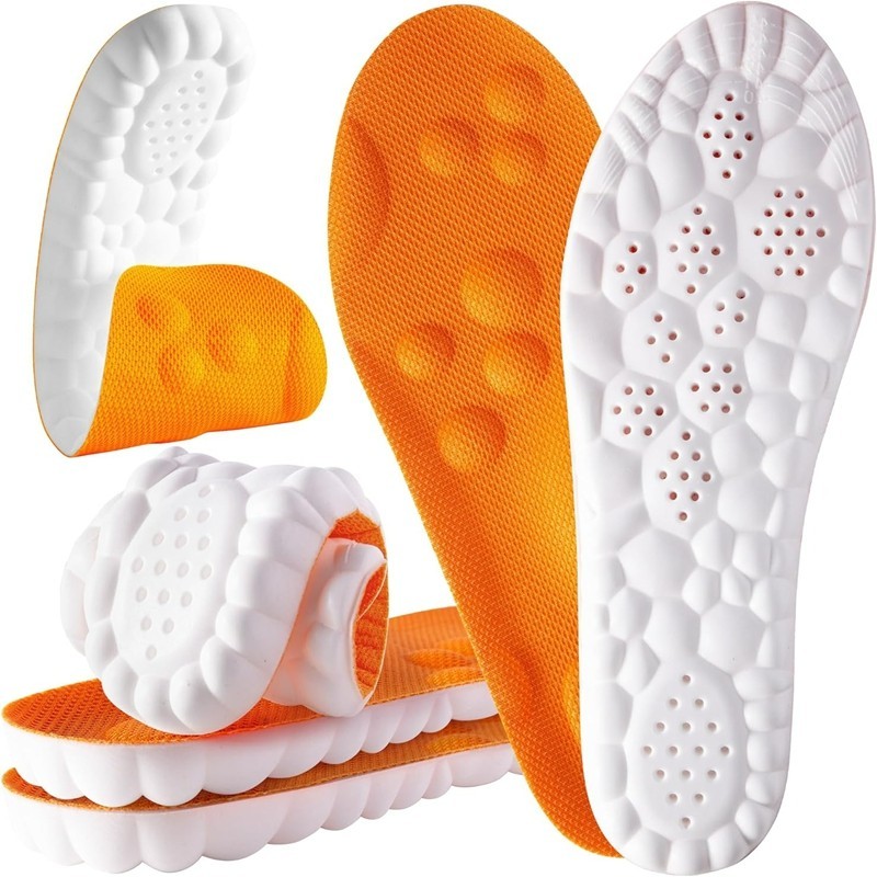 3Pairs Cushioning Insoles Memory Foam Work Sports Soft Insoles - Size Large 7-14