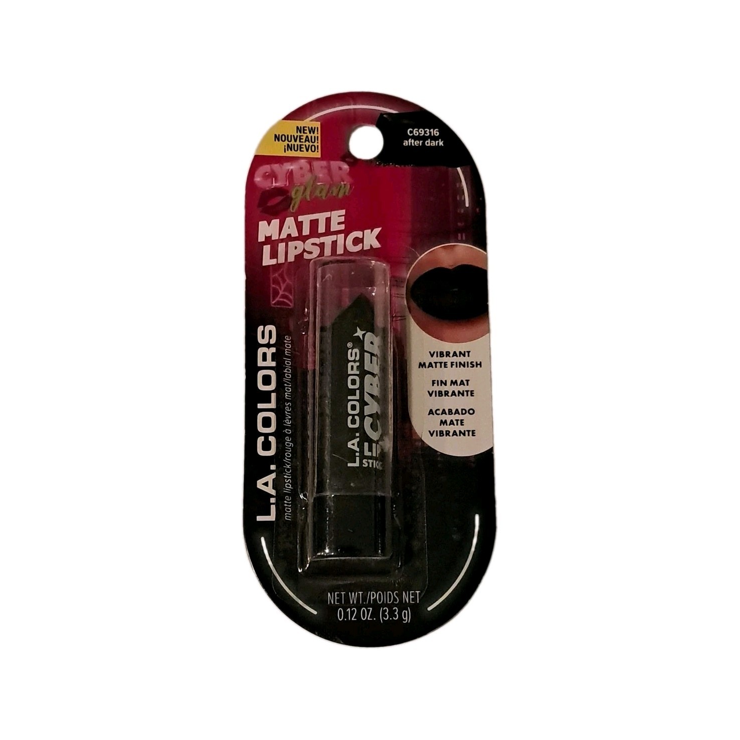 L.A. COLORS After Dark Matte Lipstick Stick 0.12 oz (3.3 g) C69316