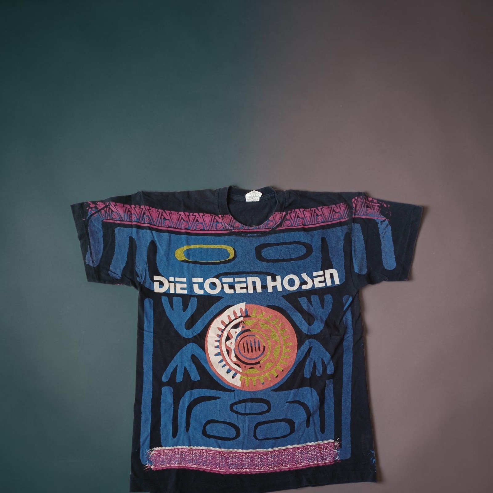Vtg 1993 Die Toten Hosen All Over Print T Shirt AOP Single Stitch Punk Rock XL A