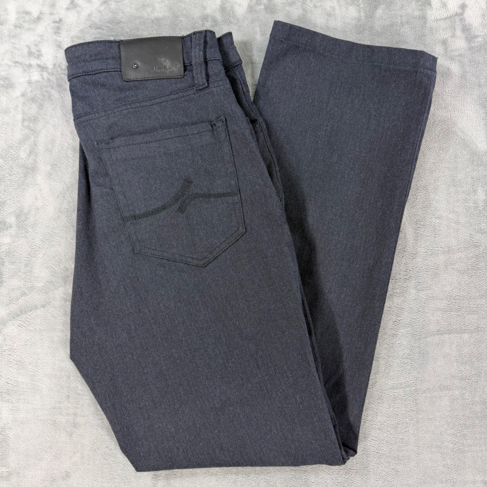 34 Heritage Charisma Comfort Rise Classic Pants Mens Size 34x32 Charcoal Gray