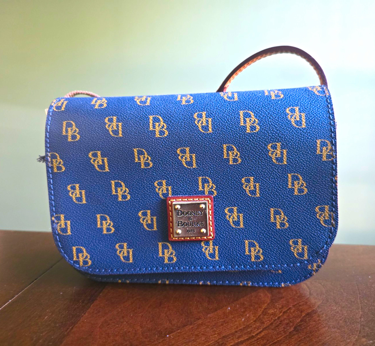 Dooney & Bourke Women’s Small Blue Logo Crossbody Snap w/ Detachable Strap