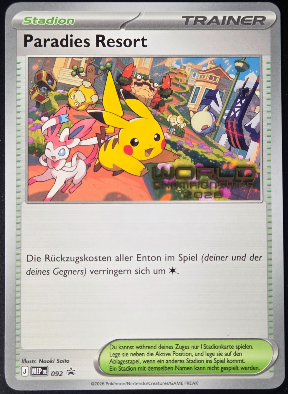 Pokemon Worlds 2026 German Paradise Resort MEP 092 San Francisco Promo Card