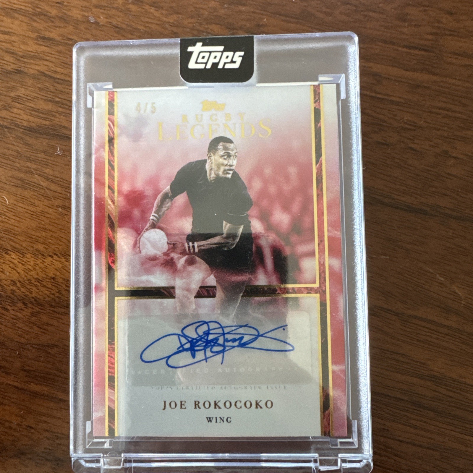 2026 Topps Rugby Legends Joe Rokocoko Auto Red /5 New Zealand All Blacks 2026 Topps Rugby Legends Joe Rokocoko Auto Red /5 New Zealand All Blacks