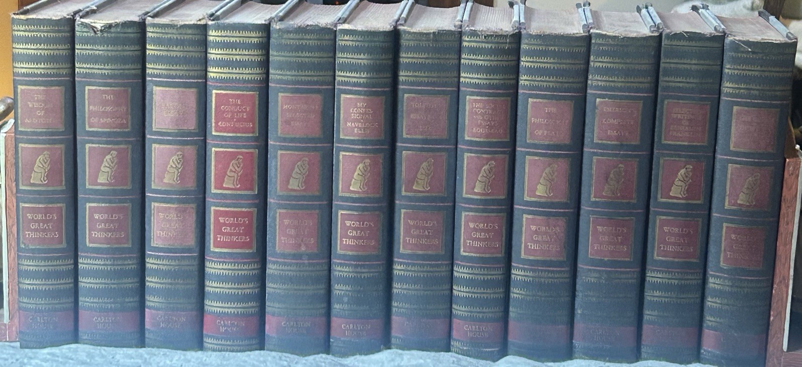 12 Vol Carlton House World\'s Great Thinkers Darwin Aristotle Plato Franklin