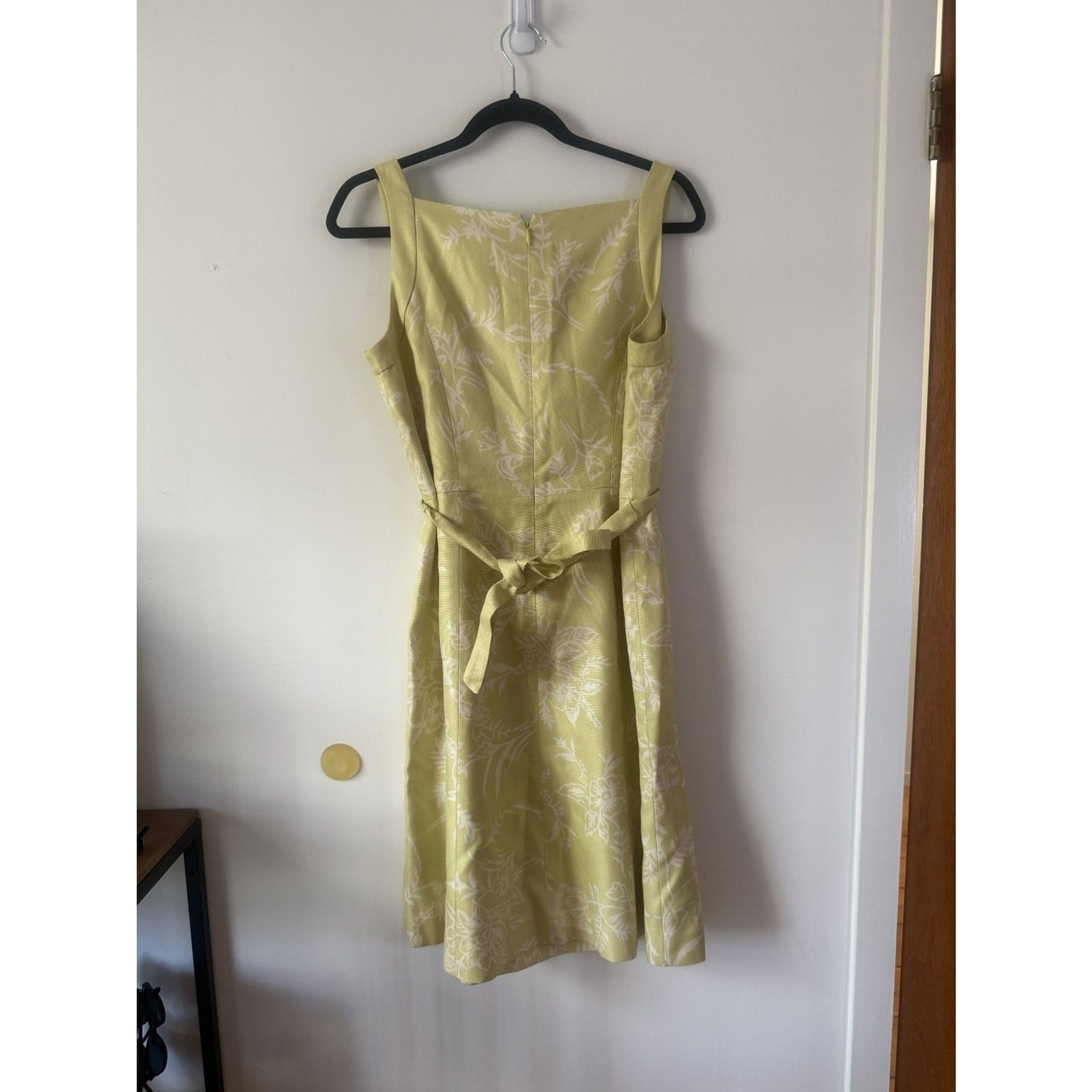 NWT Vintage Y2K Ann Taylor Petite Floral Sheath Dress, Chartreuse, Women\'s12P NWT Vintage Y2K Ann Taylor Petite Floral Sheath Dress, Chartreuse, Women\'s12P