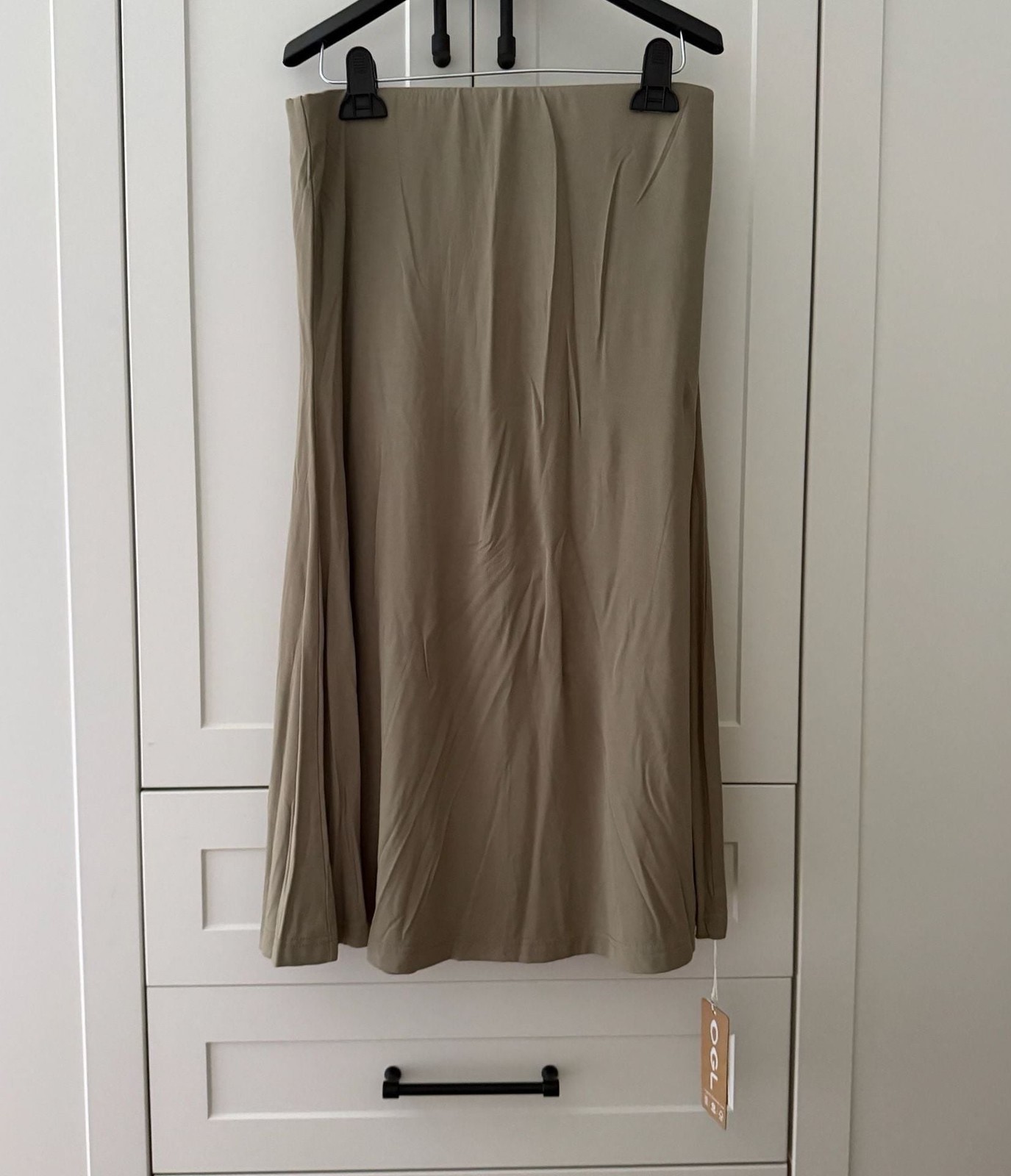 OGL Khaki Green Midi Skirt OGL Khaki Green Midi Skirt