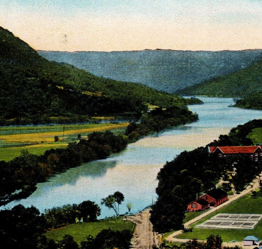 Postcard Tenn Baylor School Chattanooga Dixie HWY White Border 1923 T H Payne 38