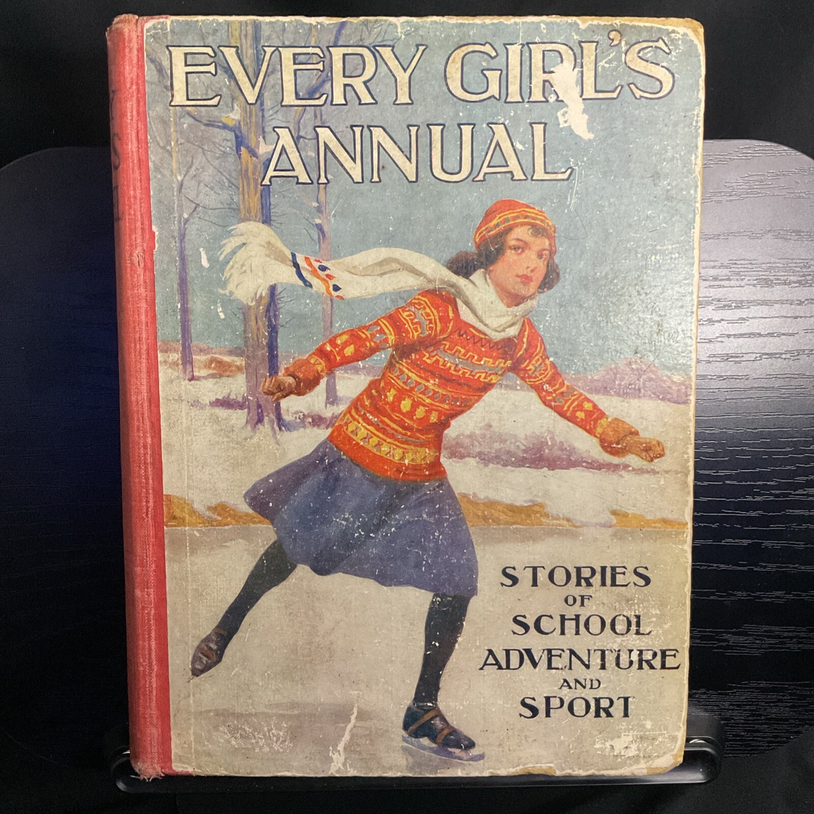 EVERY GIRL'S ANNUAL Volume 4 Skating Cover VTG Children’s Book 1930s