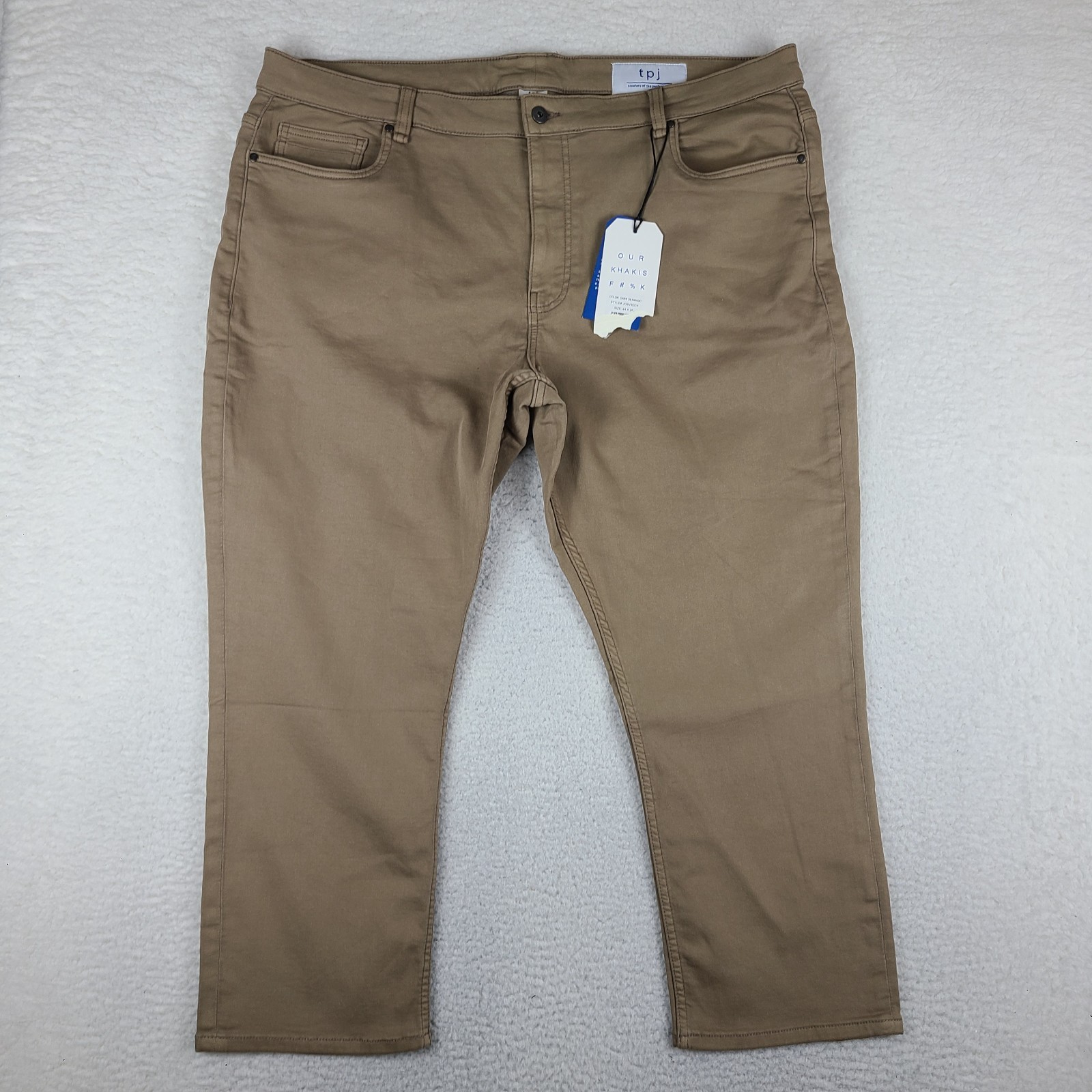 TPJ The Perfect Jean Pants Mens 44x28 Tan Brown Athletic Fit Chino Khakis NEW TPJ The Perfect Jean Pants Mens 44x28 Tan Brown Athletic Fit Chino Khakis NEW