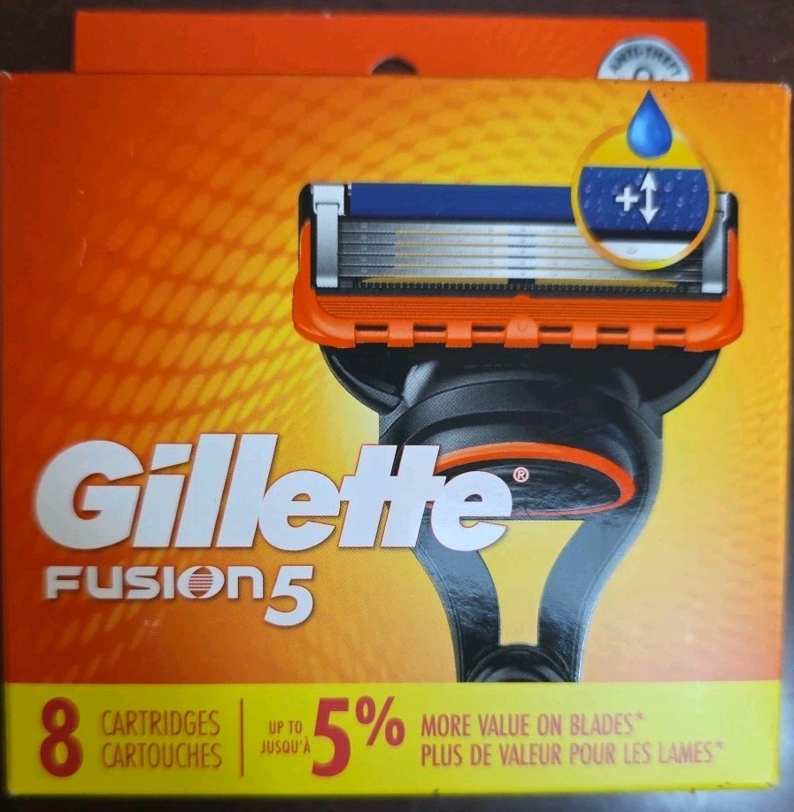 NEW Genuine Gillette Fusion 5 Razor Blade Refills 8 Pack Cartridges