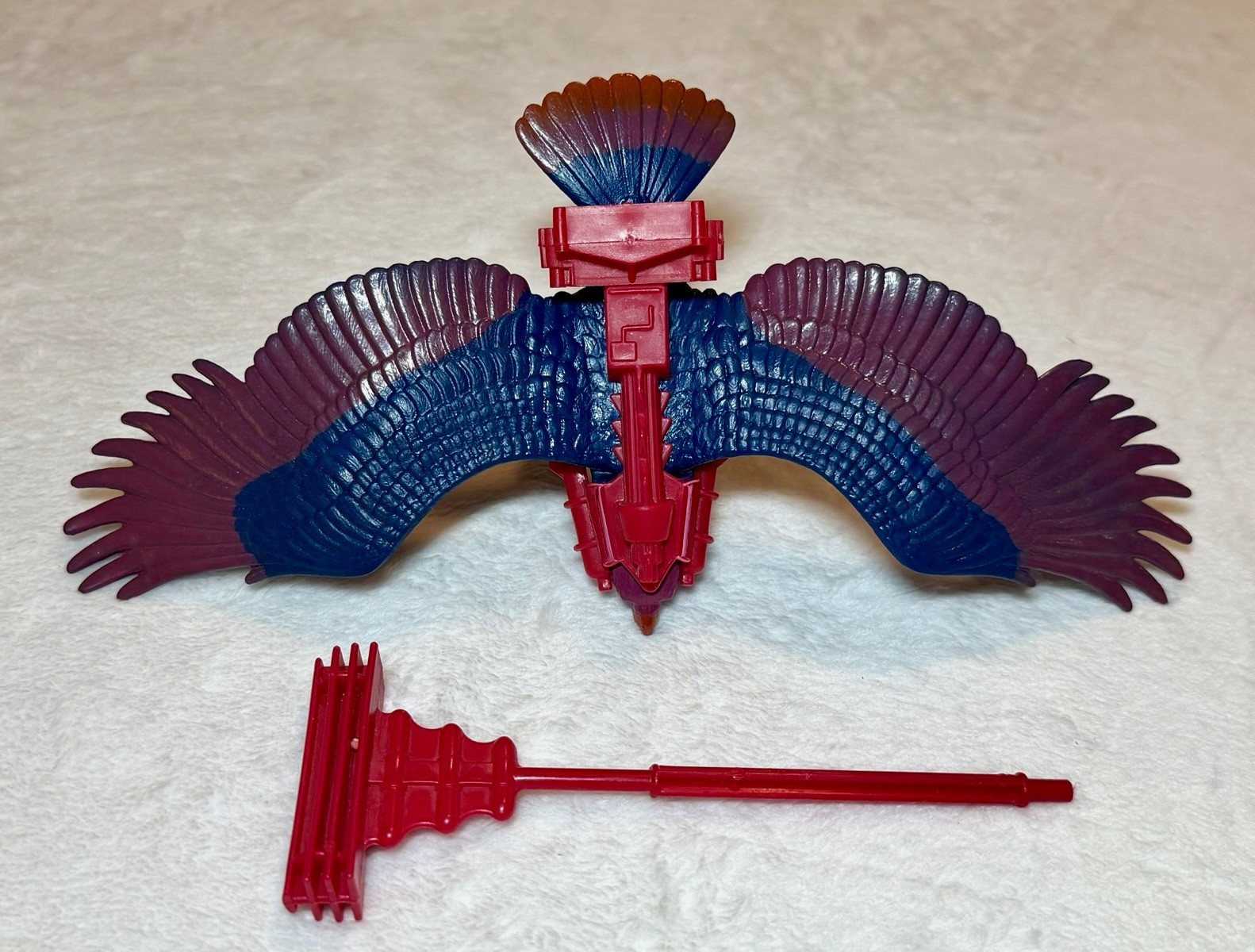 Vintage 1983 MOTU Screech Taiwan Bird Armor Perch Working Wings Mattel He-Man