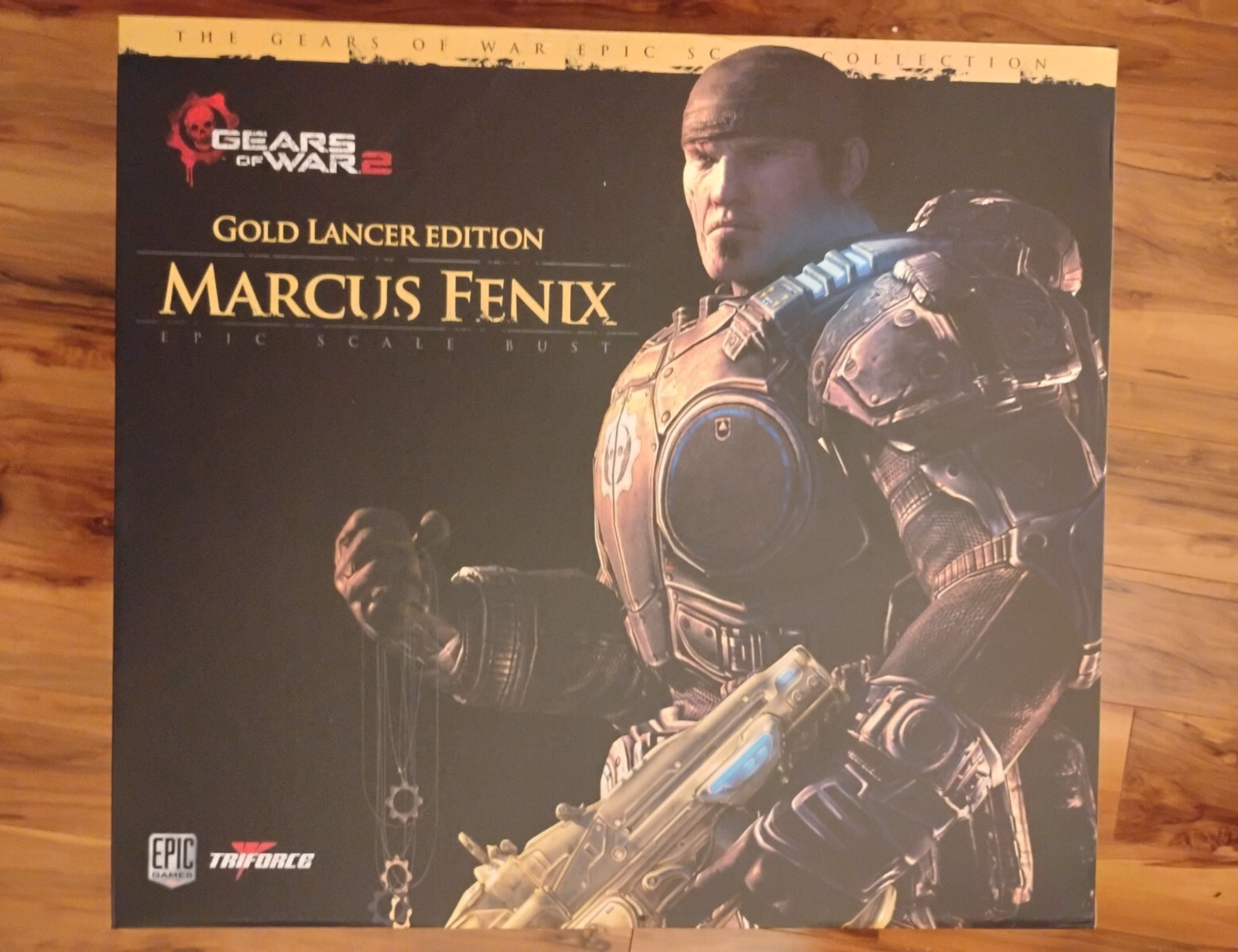Marcus Fenix Gold Lancer Edition TriForce Gears Of War 2 Epic Scale Bust /100