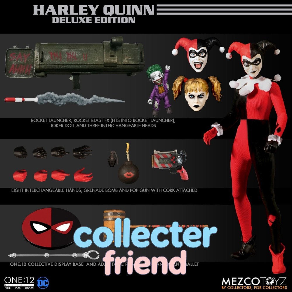 IN STOCK MEZCO Harley Quinn 1:12 Scale Female Character set Figure Toys NEW