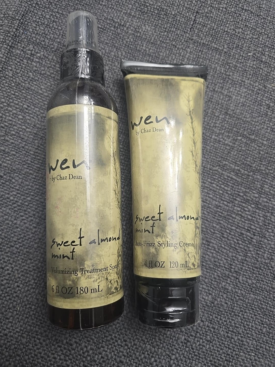 WEN by Chaz Dean Sweet Almond Mint set: Volumizing Treatment Spray (6 oz) 