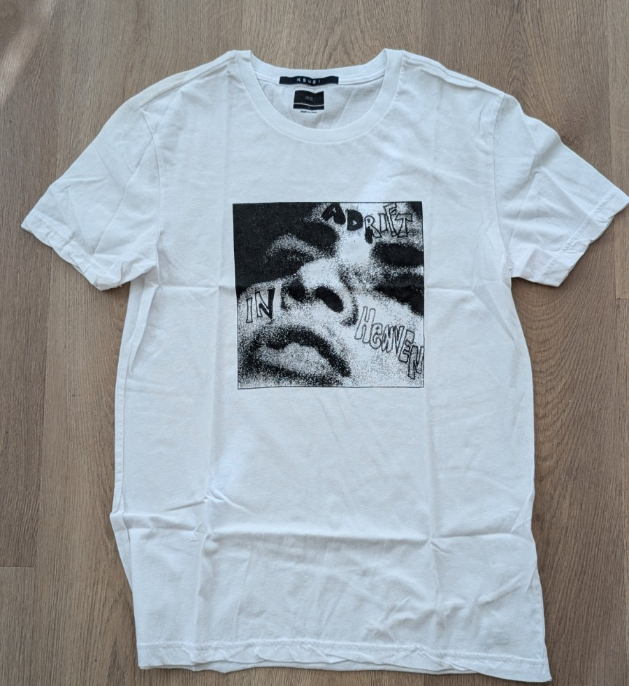 NWOT Ksubi Vintage White Logo Graphic T-Shirt – Adrift in Heaven – size M
