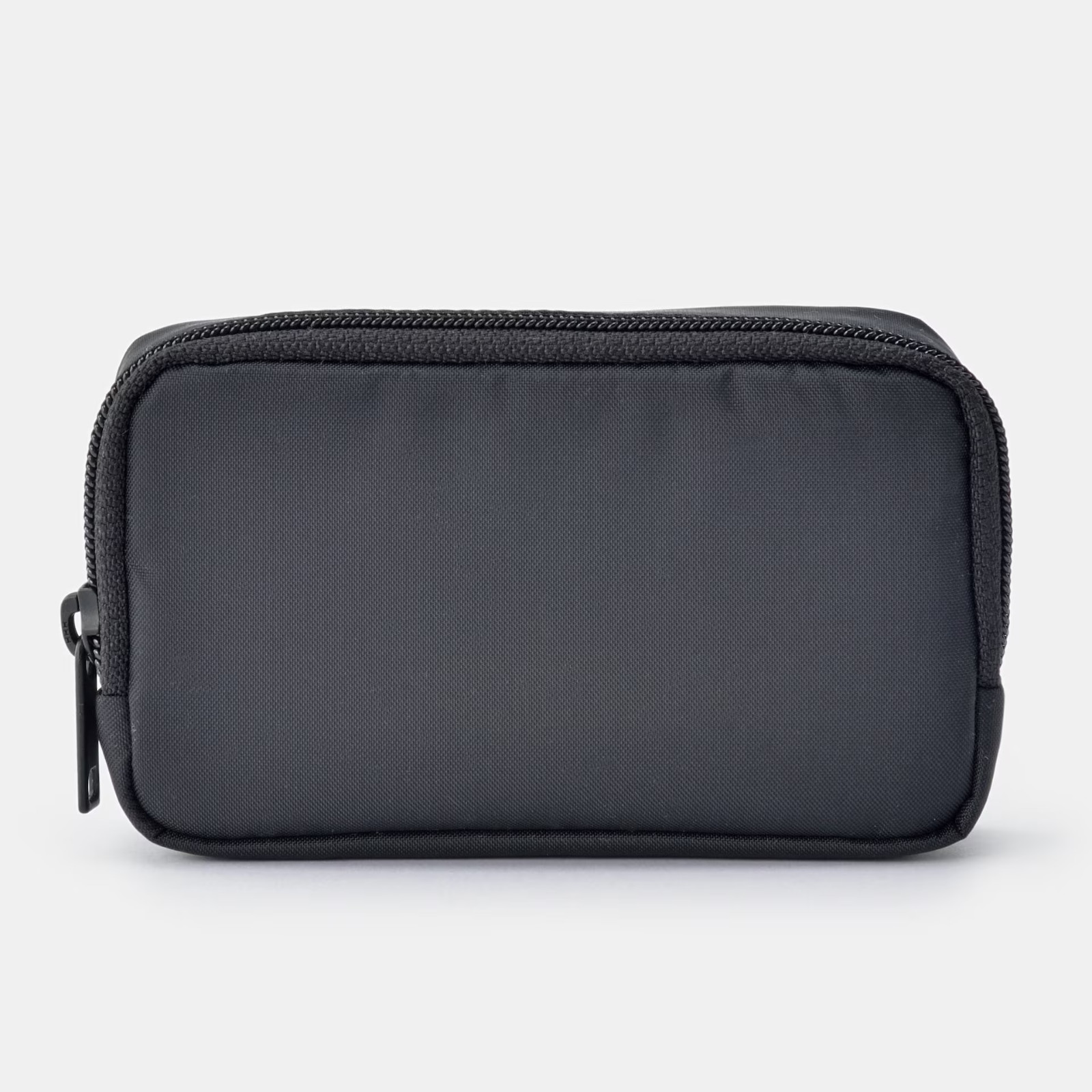 MUJI Recycled Nylon Compact Pouch Black 14x3.5x9cm Travel Organizer Japan
