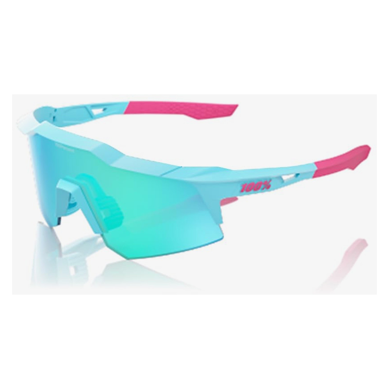 100% Speedcraft XS Sport Performance Cycling Sunglasses -Soft Tact Blue/Blue