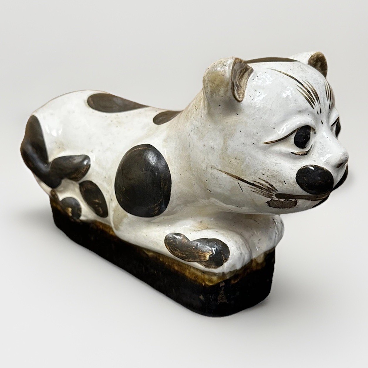 Antique Chinese 14-15 Century Yuan Ming Dynasty Porcelain Cizhou-Ware Cat Opium