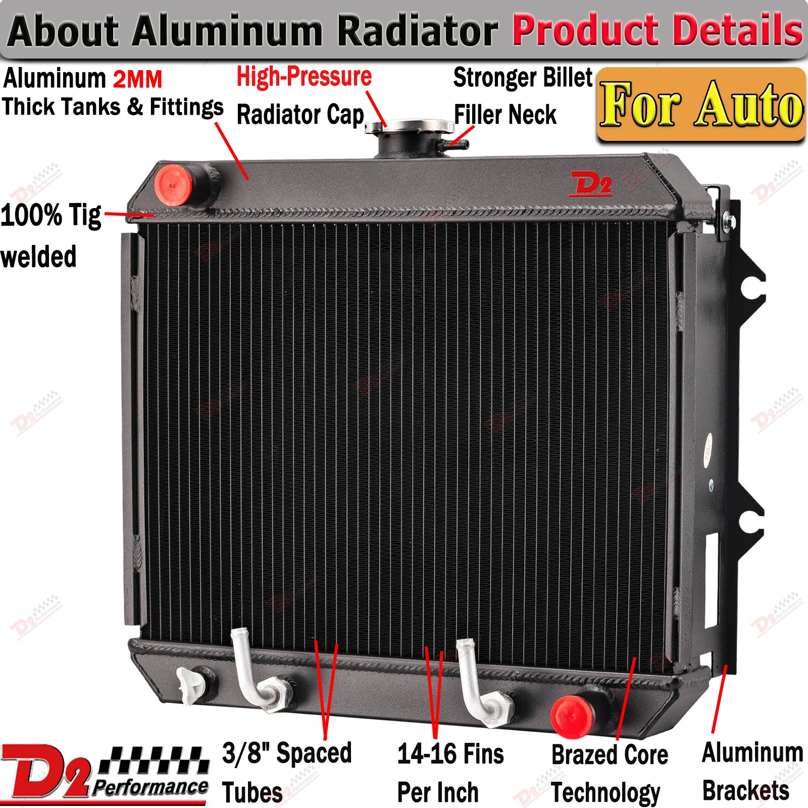 9360100100 3Row Radiator For Caterpillar CAT Mitsubishi MCFA Forklift 9130101700