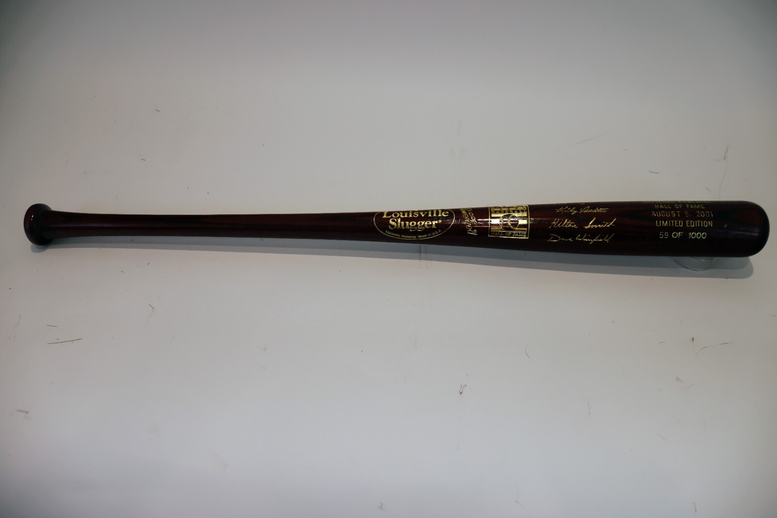 Kirby Puckett, Dave Winfield, Bill Mazeroski, Hilton Lee Smith Laser-Signed Bat