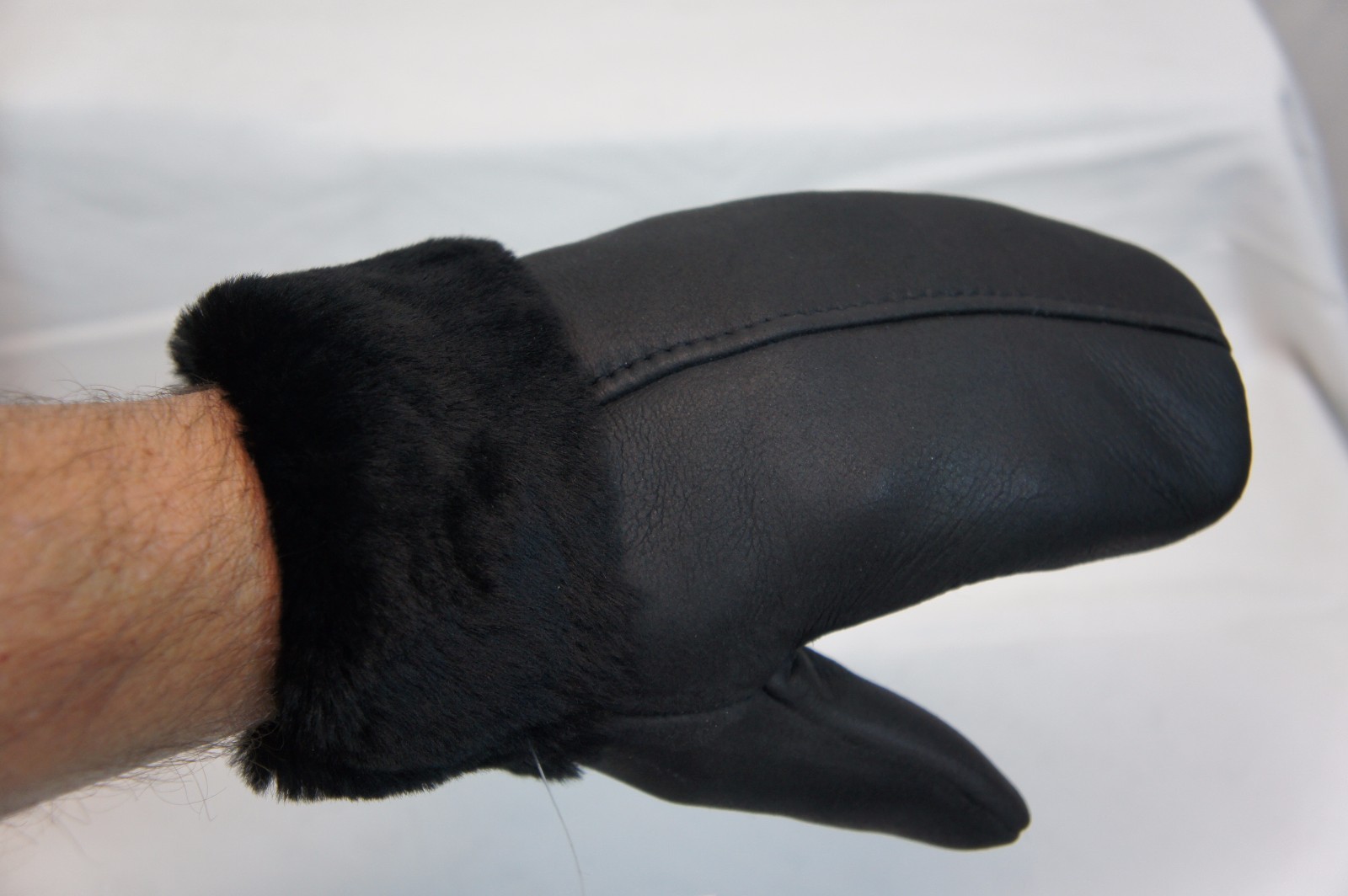 REAL GENUINE SHEEPSKIN SHEARLING LEATHER MITTENS UNISEX Fur Winter 3 COLOR S-2XL