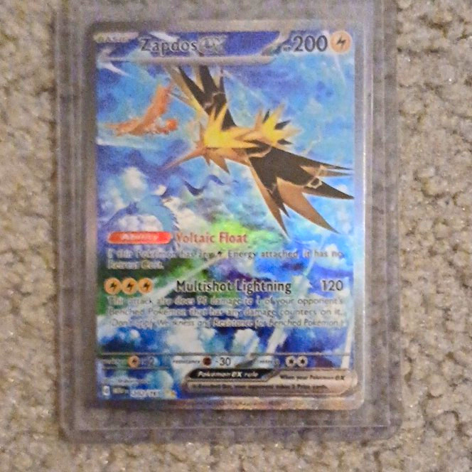 Pokemon TCG Zapdos ex 202/165 SV 151 Special Illustration Rare Holo English Pokemon TCG Zapdos ex 202/165 SV 151 Special Illustration Rare Holo English