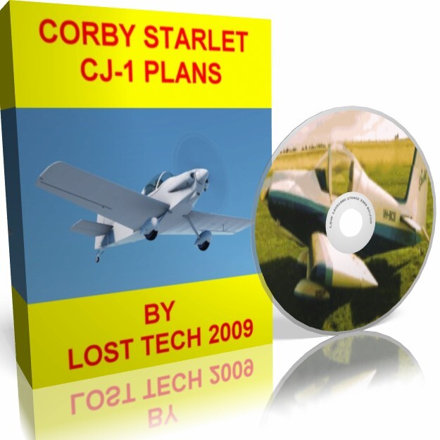 CORBY STARLET CJ-1 ULTRALIGHT AIRPLANE PLANS W/ VW ENGINE CONVERSION ON CD 