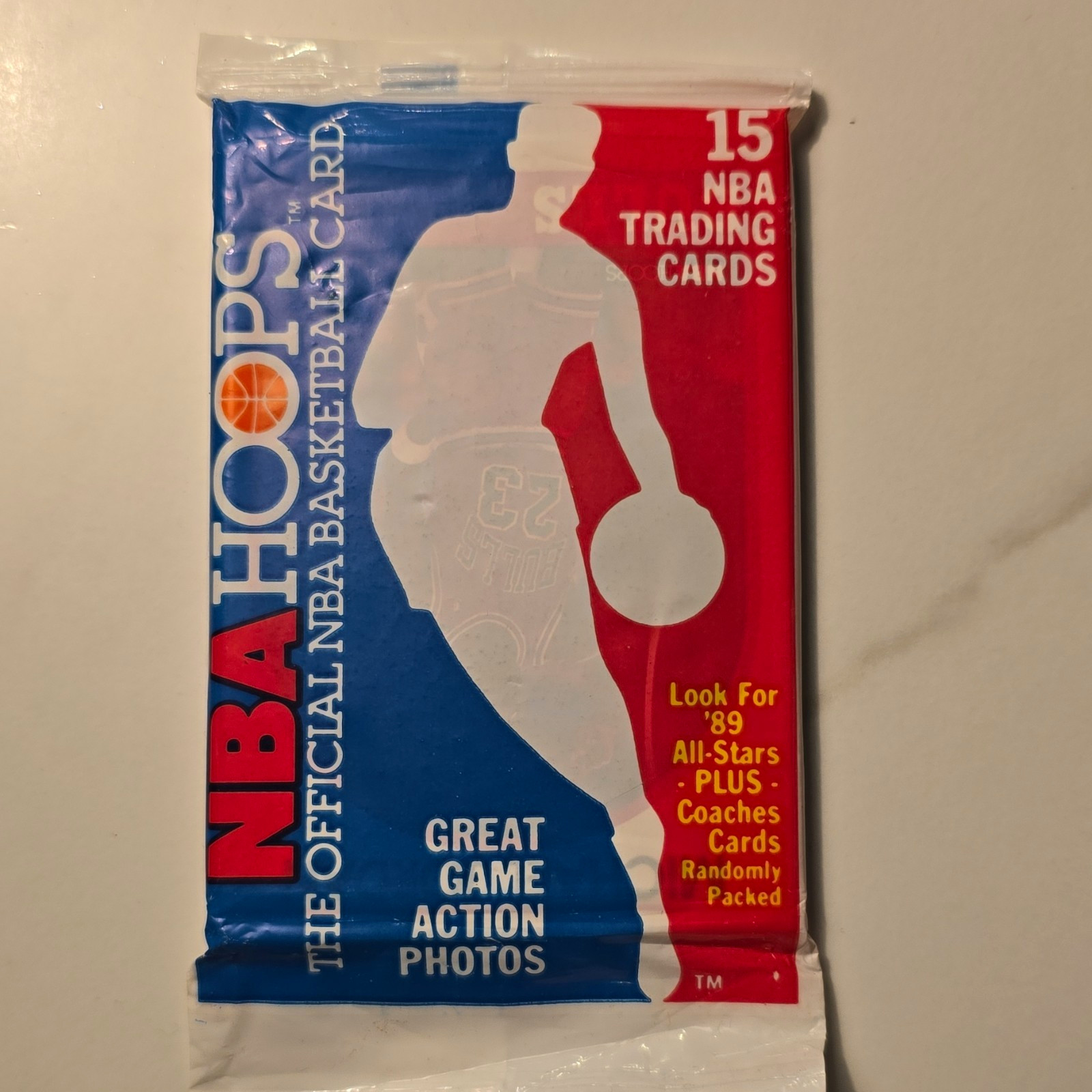 NBA Hoops 1989-90 Sealed Pack NBA Basketball Jordan Showing Through Garunteed NBA Hoops 1989-90 Sealed Pack NBA Basketball Jordan Showing Through Garunteed