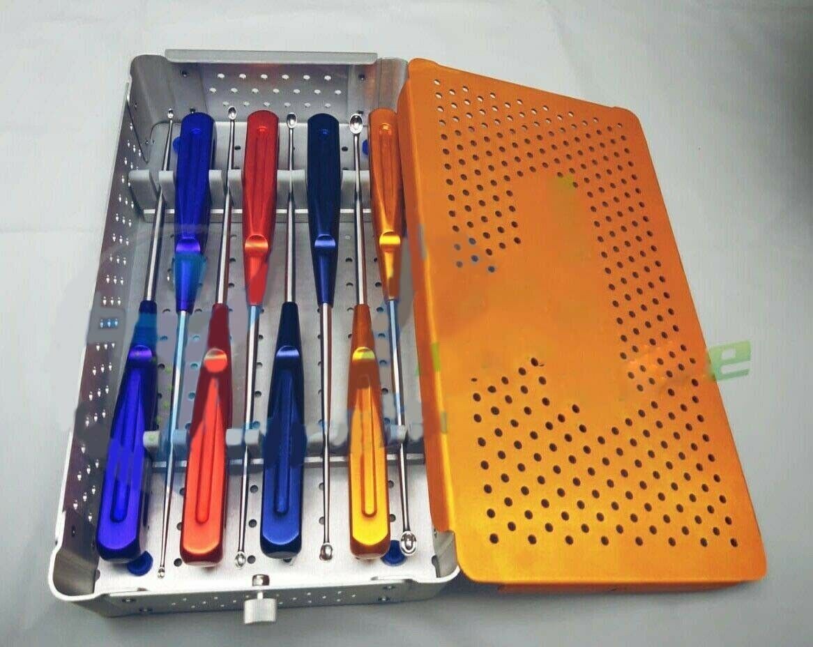 Bone Cervical Curettes Spine Orthopedics Spine Instruments 8 Pieces