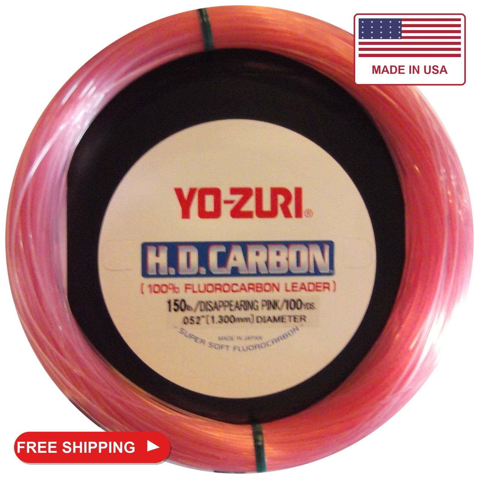Yo-Zuri HD Disappearing Pink Fluorocarbon Leader 30YD 100LB