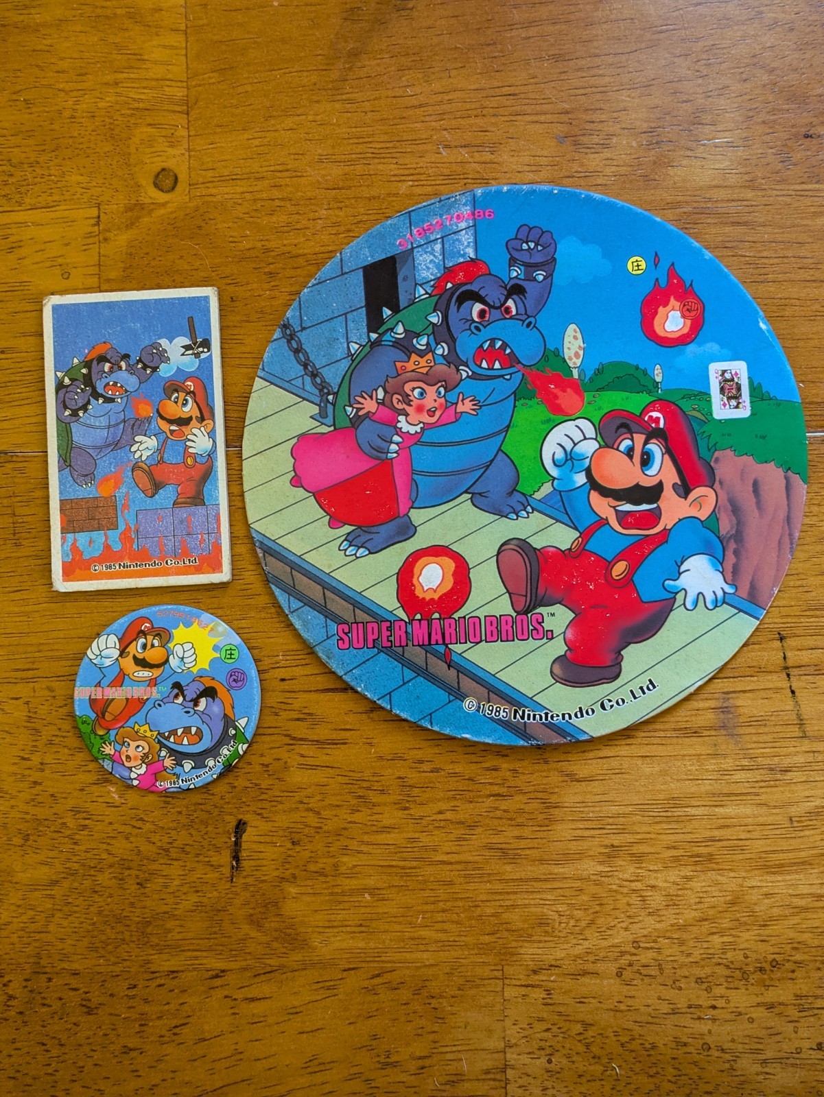 vtg 3x 1985 Nintendo Famicom Super Mario Bros. Menko Card Lot Blue Bowser Peach vtg 3x 1985 Nintendo Famicom Super Mario Bros. Menko Card Lot Blue Bowser Peach