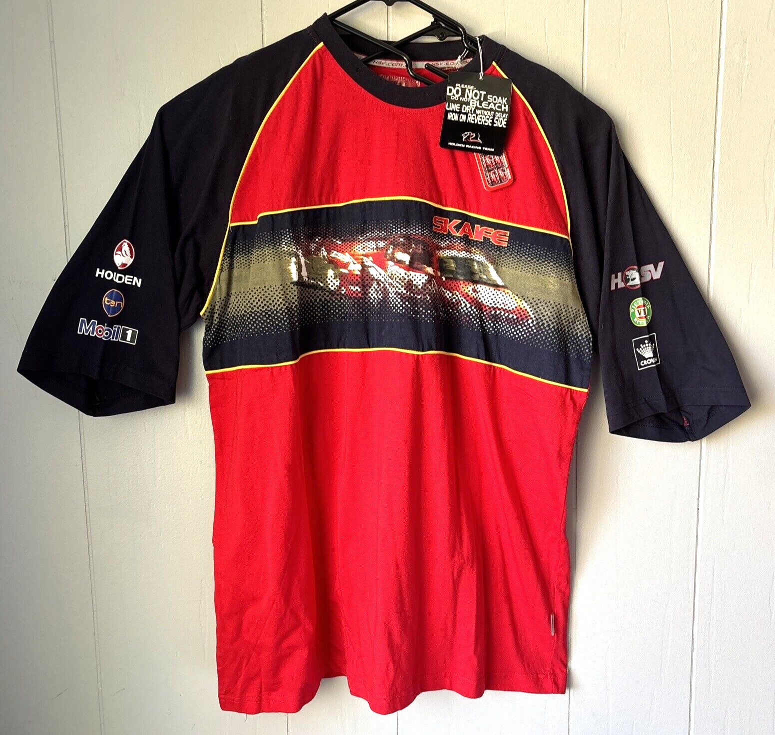 Vintage Holden Racing Team Shirt Jersey Size XXL Red/Navy Blue Skaife New w/Tags