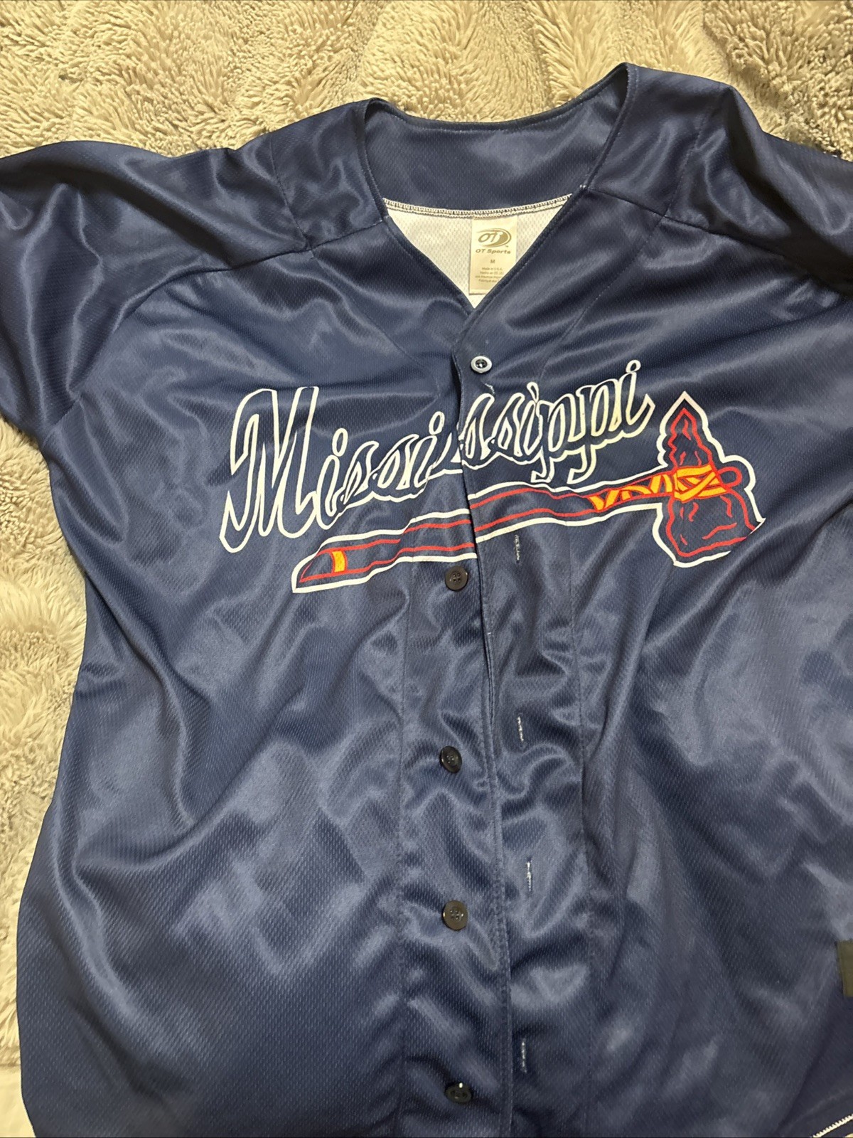 Mississippi Braves Baseball Jersey Mississippi Braves Baseball Jersey