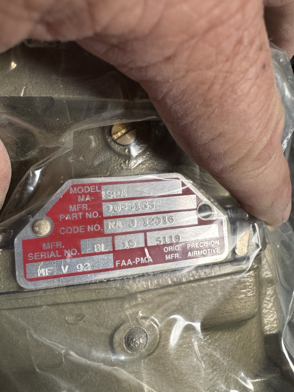 MA-4SPA Aircraft Carburetor Marvel Schebler 10-5315 MA-4SPA Aircraft Carburetor Marvel Schebler 10-5315