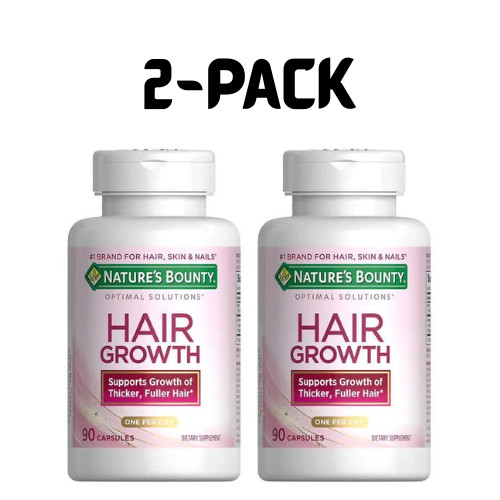 (2 PACK ) Nature\'s Bounty Hair Growth Supplement 90 Capsules Strong Healthy Hair (2 PACK ) Nature\'s Bounty Hair Growth Supplement 90 Capsules Strong Healthy Hair