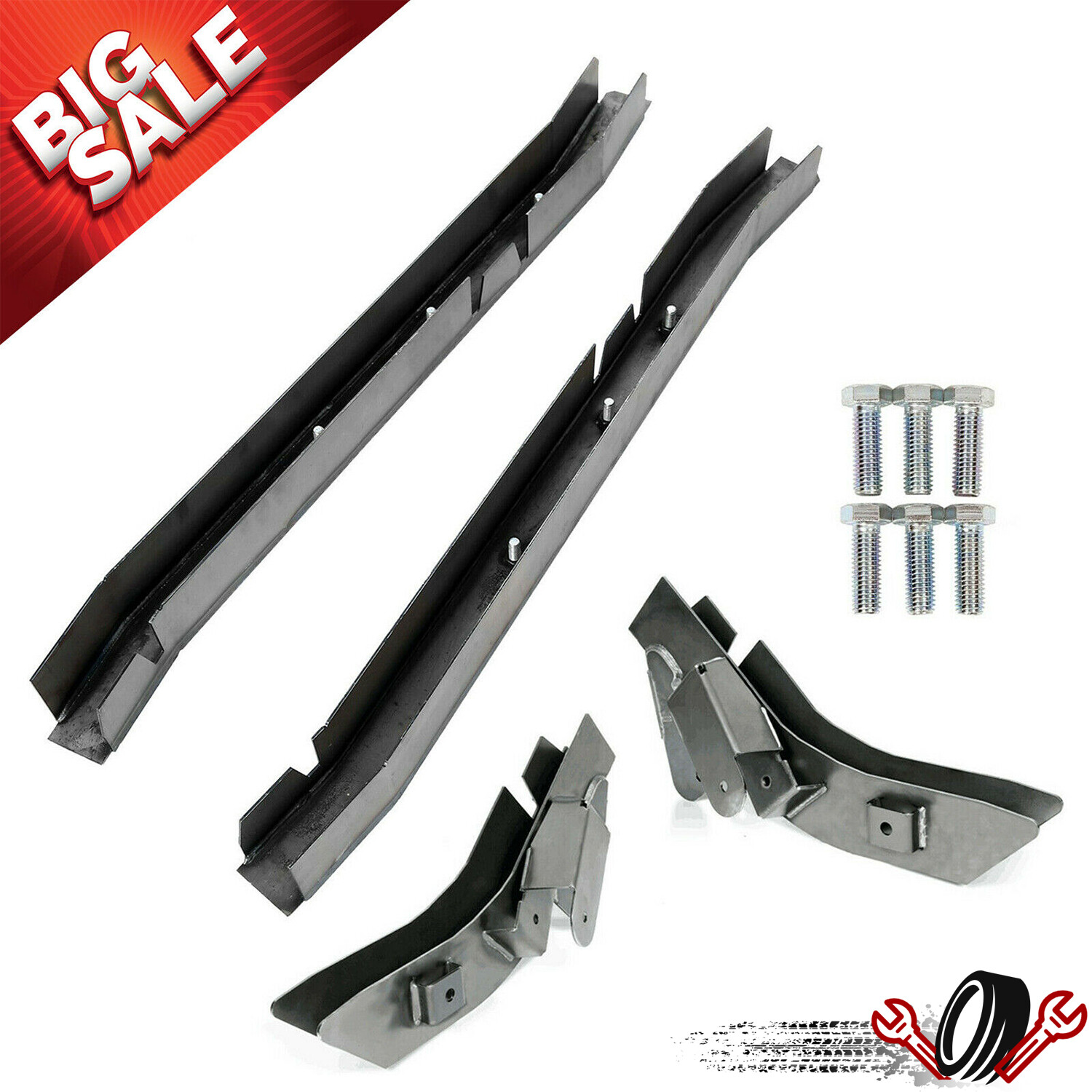 For 97-02 Jeep Wrangler TJ Rear Trail Control Arm & Skid Plate Frame Rail Repair