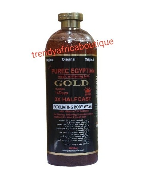 Original Purec Egyptian Gold 3X HC Exfoliating Body Wash. 1000ml X 1 