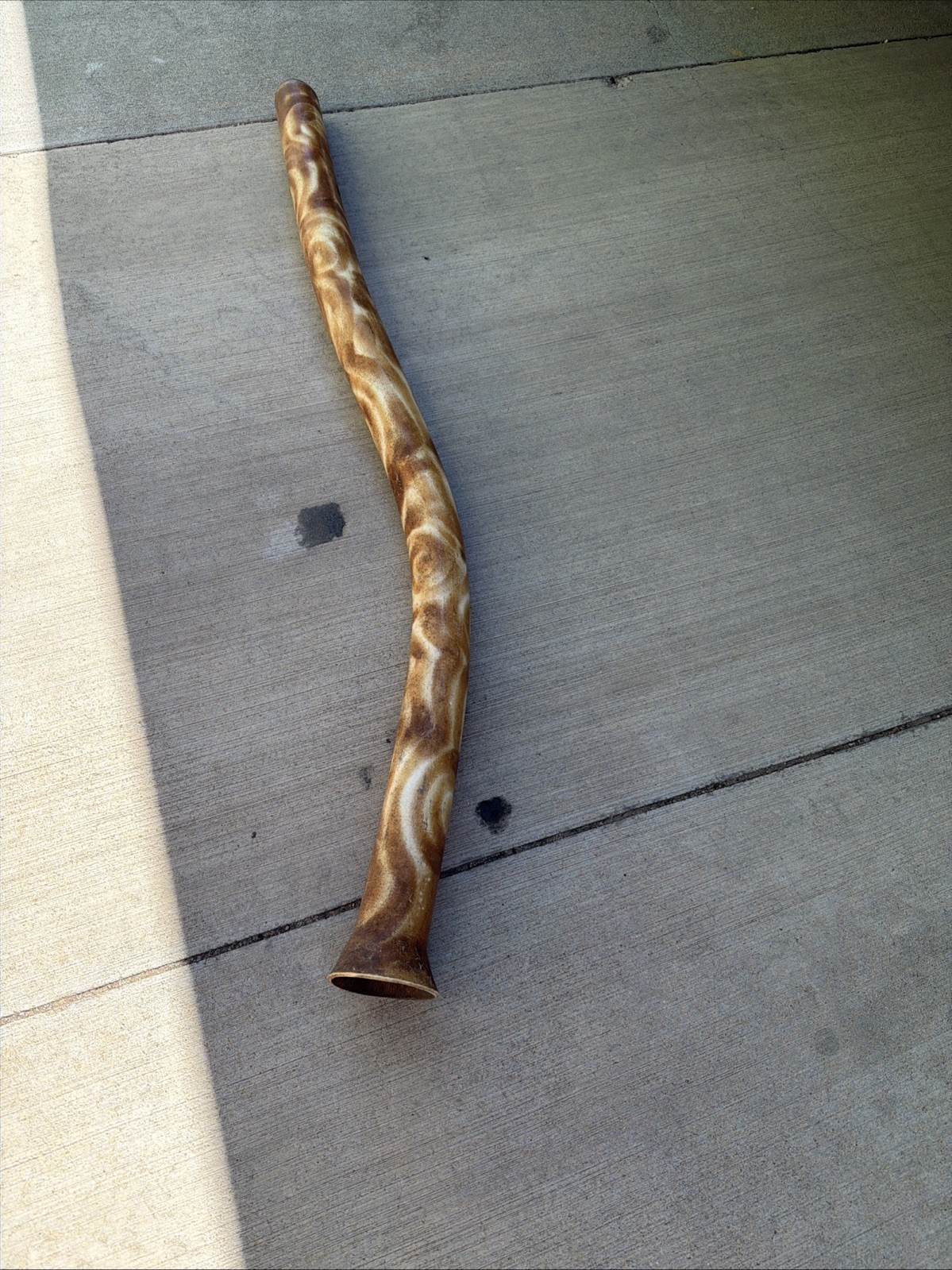 Vintage Wooden Didgeridoo Natural Eucalyptus Wood Wind Instrument Tribal 37\