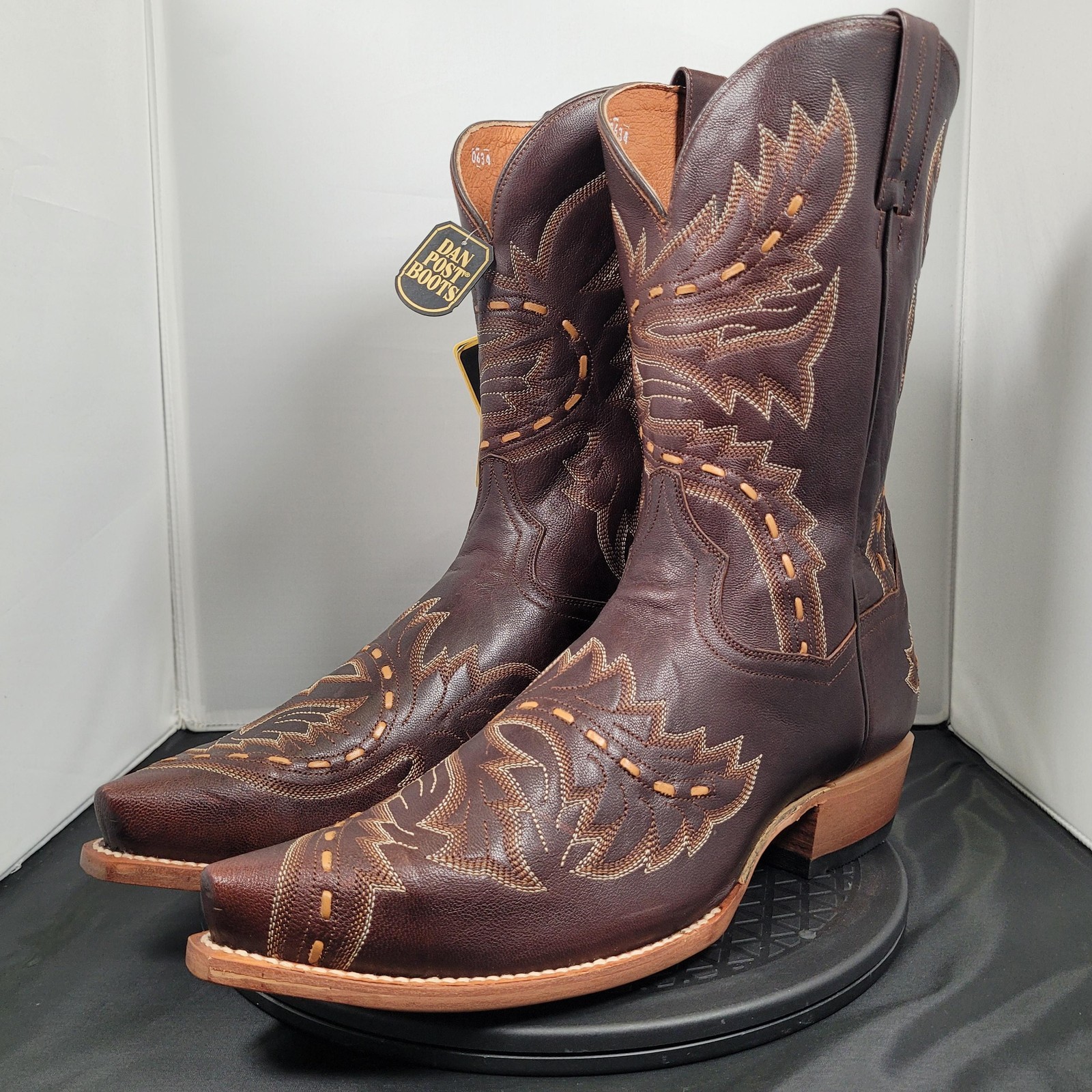 Dan Post Sidewinder Boots Mens Size 13 EW Brown Leather Western Cowboy Pointed