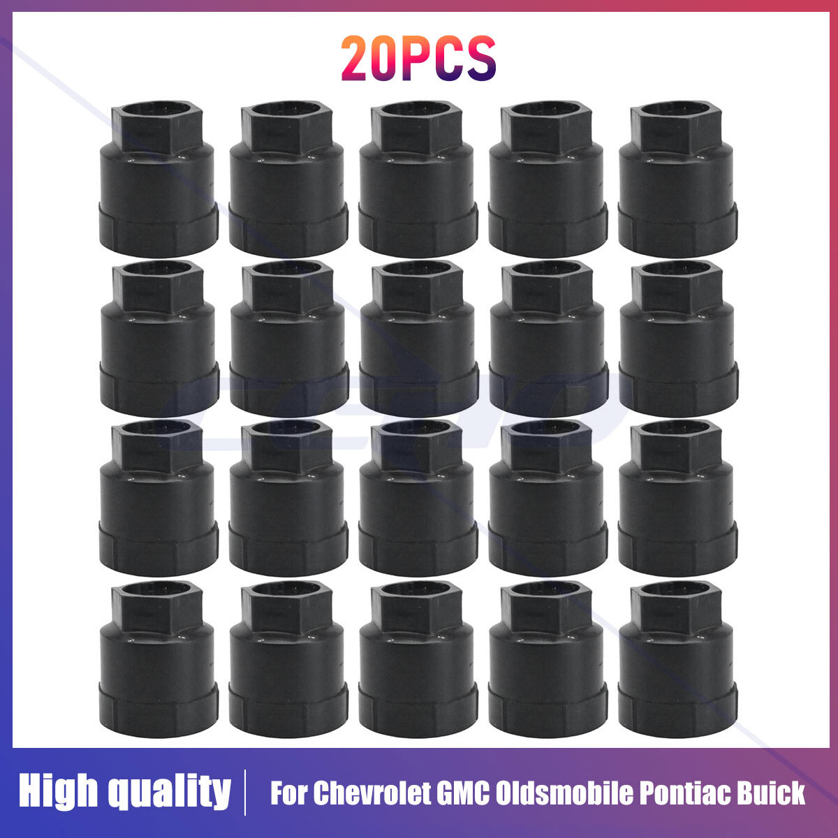 For 1982-05 GM Chevrolet GMC Oldsmobile Pontiac Buick 20 PCS Lug Nut Covers Cap