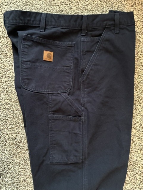 Carhartt B11-MDT Midnight Loose Straight Washed Duck Dungaree Pants 38x32 NWOT