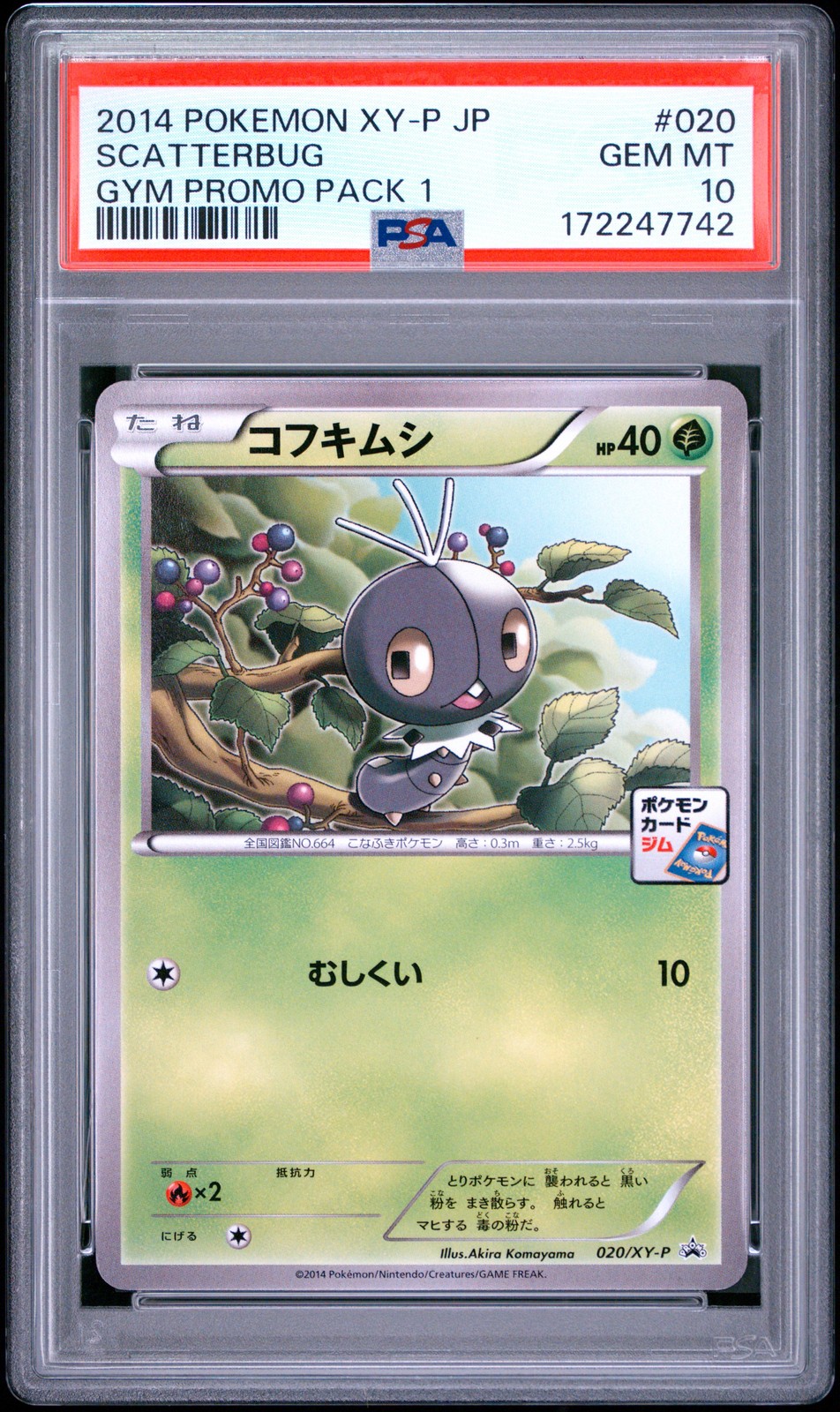 2014 POKEMON JAPANESE XY PROMO #020 SCATTERBUG PSA 10