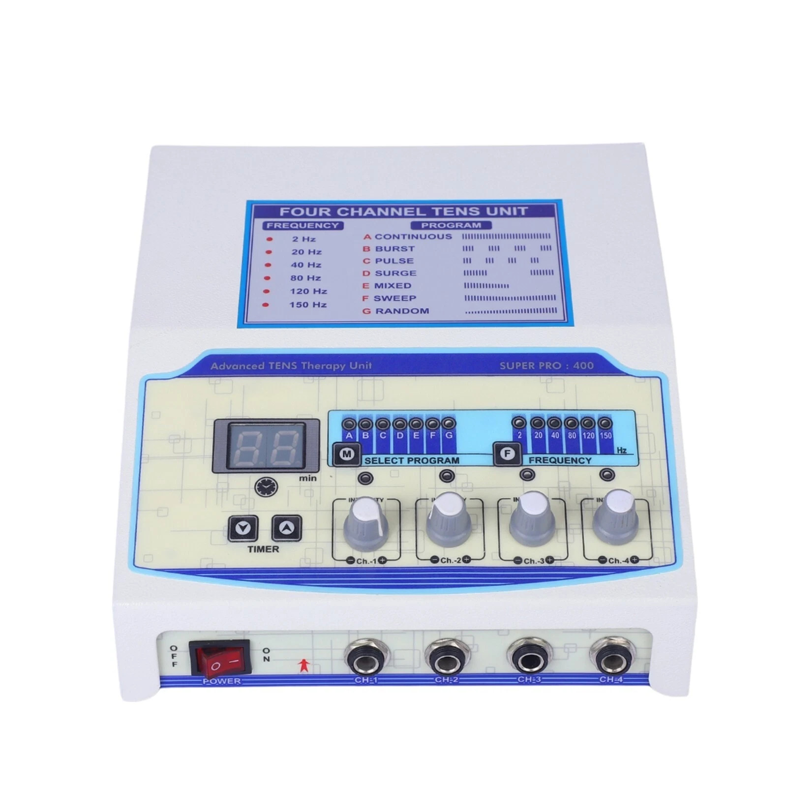 Professional Electrotherapy Physical Therapy Machine Prof 4 channel Therapy unit Professional Electrotherapy Physical Therapy Machine Prof 4 channel Therapy unit