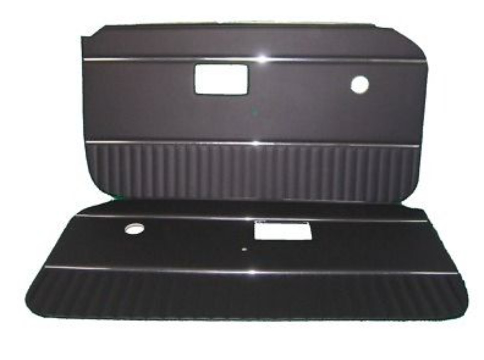 Pair Black Door Panels with Chrome for MG MGB 1970-1980