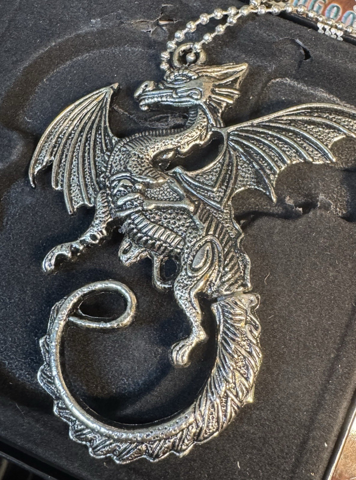 Flying Dragon Necklace, Large Dragon Necklace, Vintage Dragon Necklace Flying Dragon Necklace, Large Dragon Necklace, Vintage Dragon Necklace