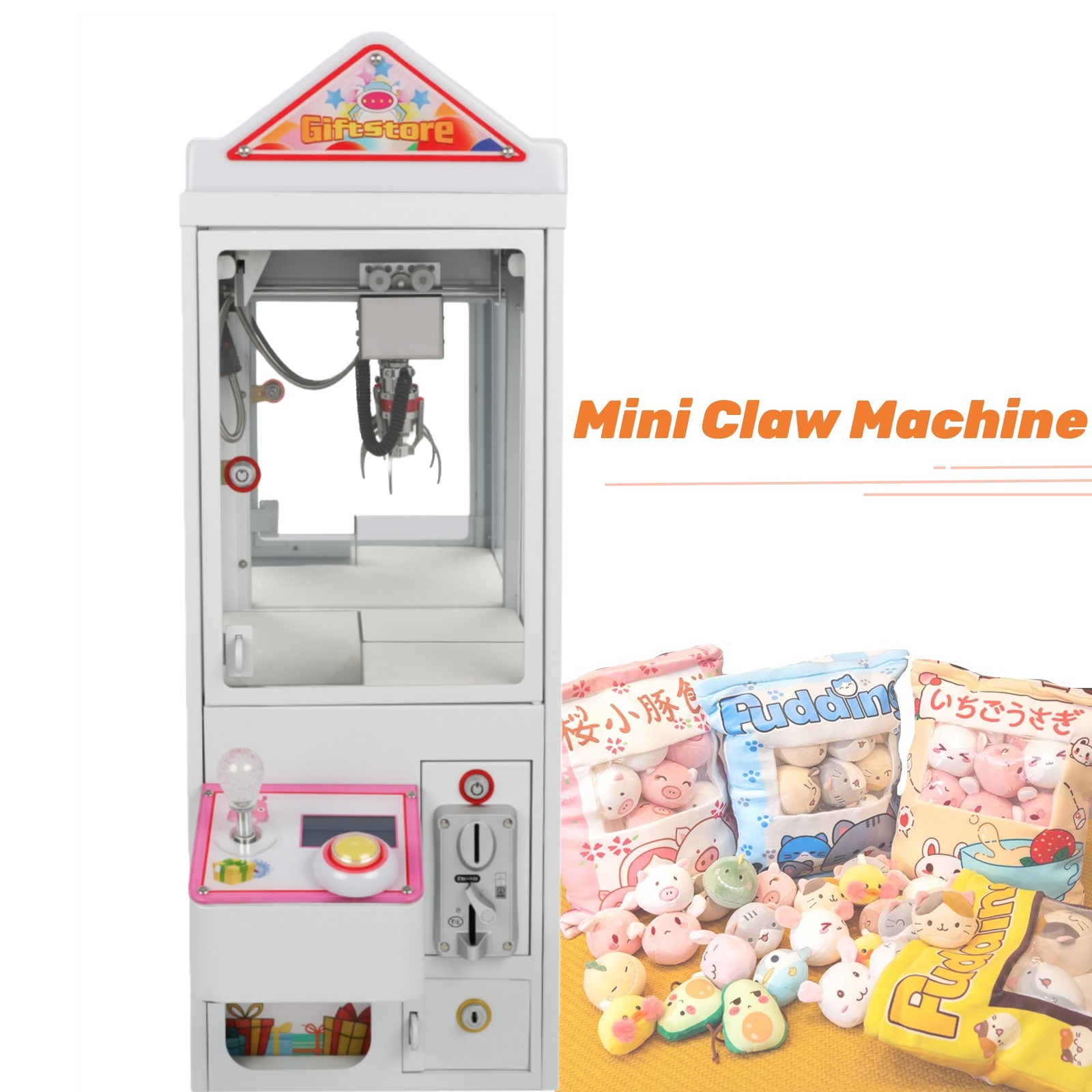 110V Carnival Claw Game Machine Mini Arcade Grabber Crane KTV, Cinema, Carnival