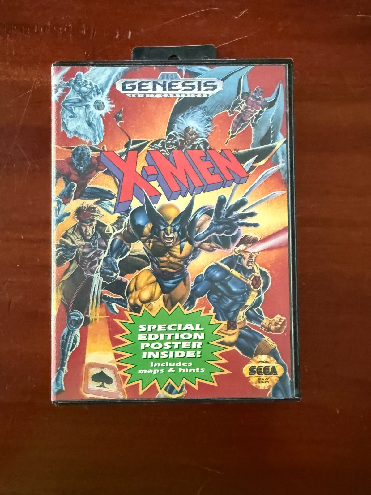 X-Men Sega Genesis Special Edition 1993 Game & Case No Manual Poster